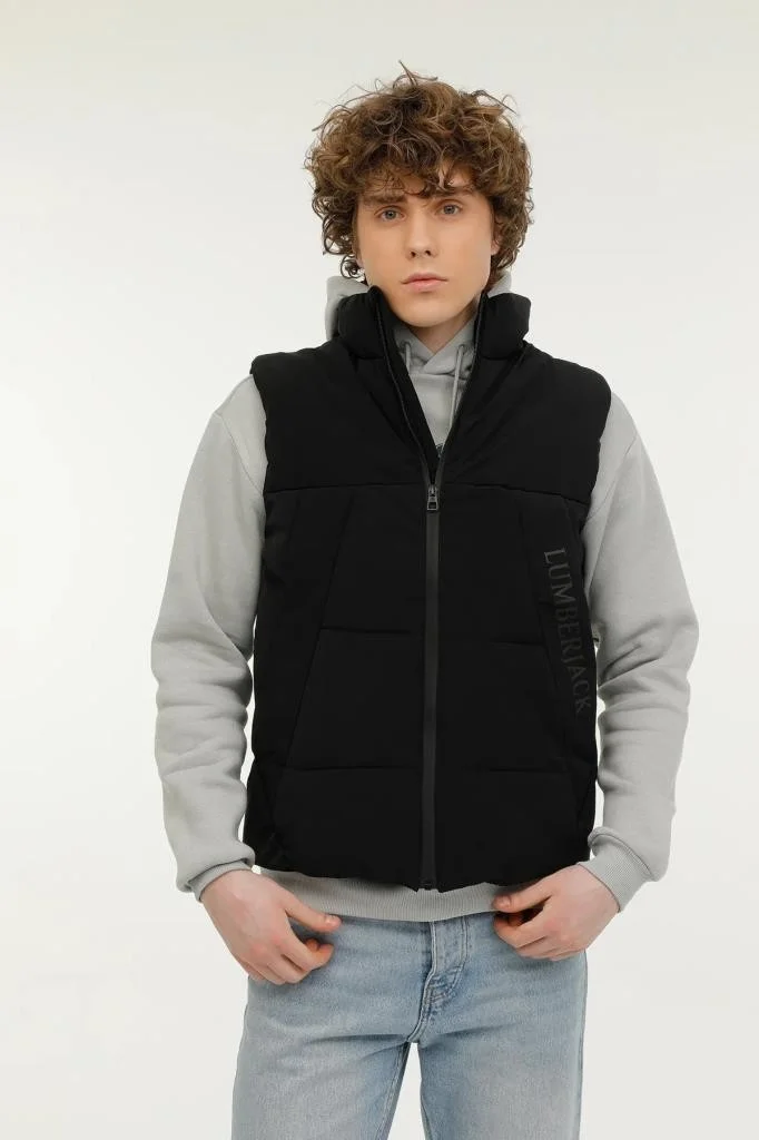 LUMBERJACK M-CT660 Udo Vest Black Lightweight Short Vest