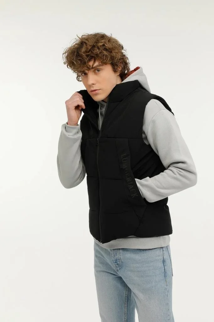 LUMBERJACK M-CT660 Udo Vest Black Lightweight Short Vest