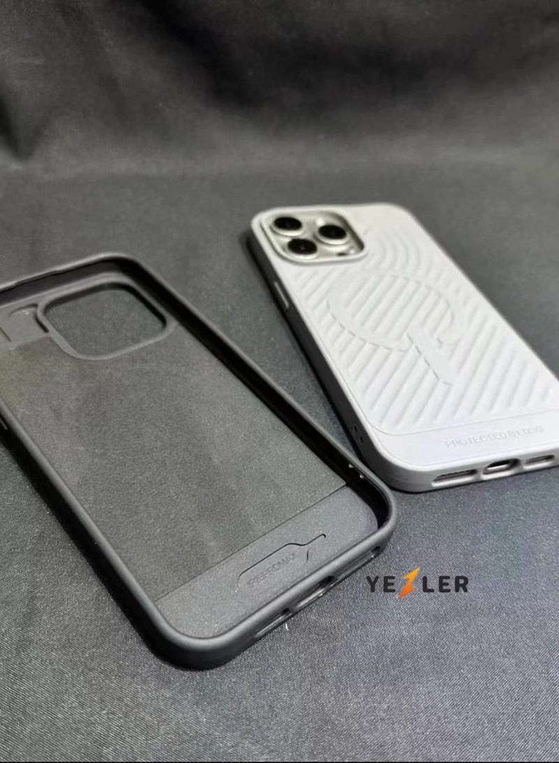 Yezler iPhone 13 Pro Max Compatible Shockproof Case Premium Silicone Protection Anti Scratch Cover with Soft Touch Back Slim Lightweight Design Built in SIM Ejector Slot Wireless Charging Support Durable Stylish- Grey - Image 4