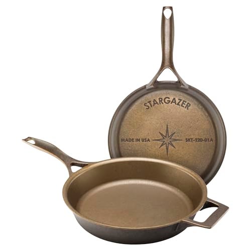 Stargazer 12-Inch Cast Iron Skillet | Made in USA, Seasoned, Premium Frying Pan for Grilling, Searing, Baking & More – Durable Cast Iron with Smooth Cooking Surface - Image 1