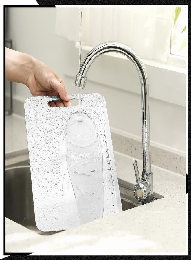 Yaocom Stainless Steel Cutting Board for Kitchen 304 Steel Chopping Dishwasher Safe Metal Cutting Board Set for Kitchen Meat Fruit Vegetable(3 Pcs,13.4"x9",11.8"x7.9",9.5"x6"-0.05") - Image 2