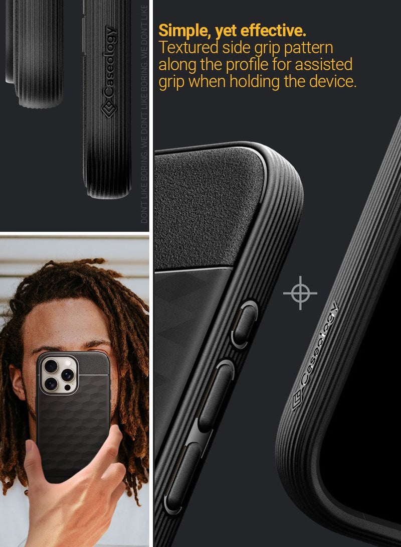 Caseology Parallax Mag for iPhone 15 Pro MAX MagSafe Case Cover Mil Grade - Matte Black - Image 4