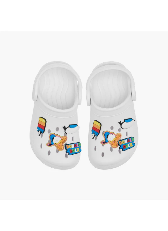 ديزني Boys Donald Duck Applique Clogs with Backstrap