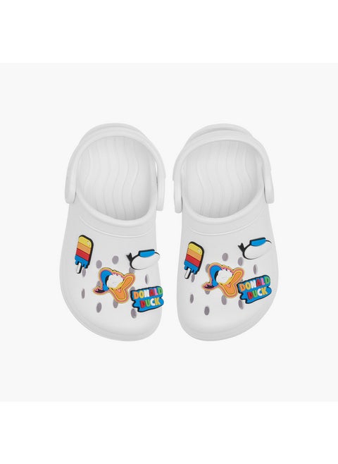 Boys Donald Duck Applique Clogs with Backstrap