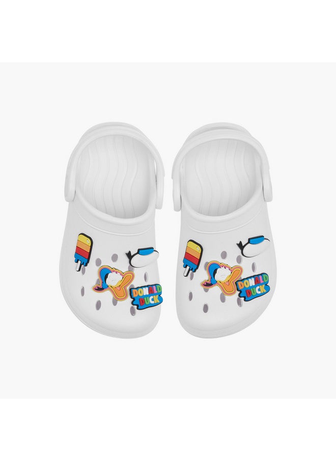 Disney Boys Donald Duck Applique Clogs with Backstrap  - Image 1