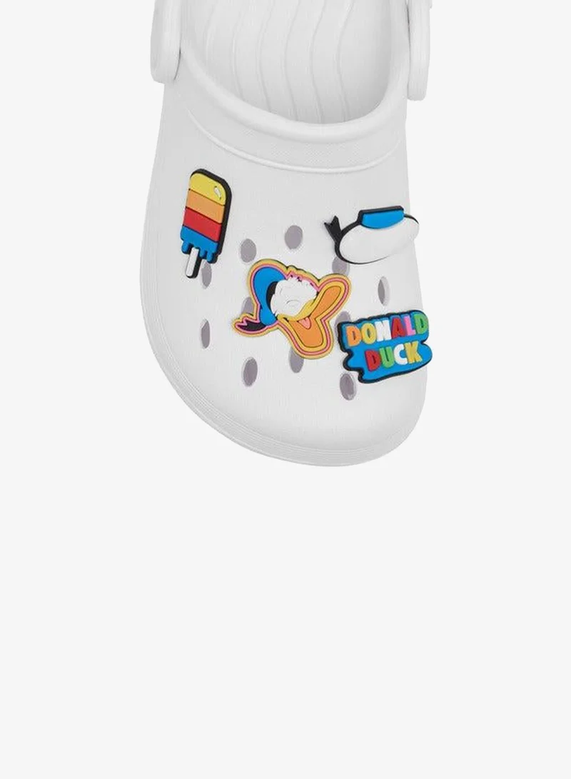 Disney WHITE Boys Donald Duck Applique Clogs with Backstrap  | Best Price UAE