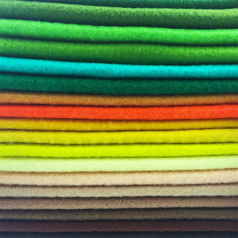 flic-flac 42pcs1.4mm Thick Soft Felt Fabric Sheet Assorted Color Felt Pack DIY Craft Sewing Squares Nonwoven Patchwork (10cm * 10cm) - Image 5