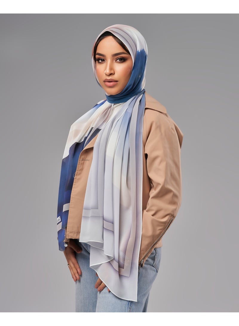 Lavezzi Printed Soft Chiffon Crepe Hijab Scarf for Women – Lightweight Long Muslim Headscarf (11) - Image 4