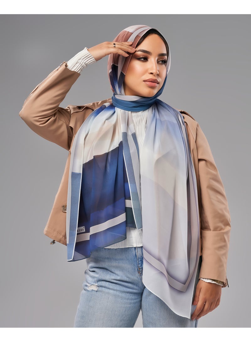 Lavezzi Printed Soft Chiffon Crepe Hijab Scarf for Women – Lightweight Long Muslim Headscarf (11) - Image 2
