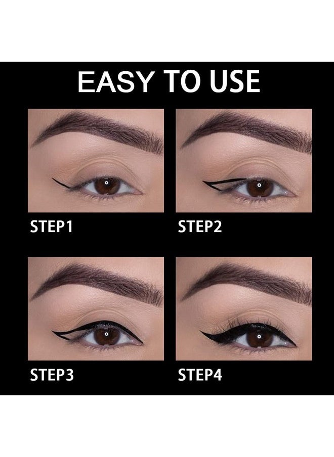 AMY'S DIARY - AMY'S DIARY 2 Pcs Waterproof Eyeliner Pen Super Slim&Thick Black Professional Makeup Liquid Eye Liner Pencil Long Lasting for Women(C1) - Image 1