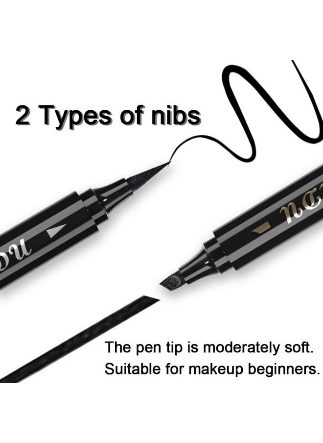 AMY'S DIARY - AMY'S DIARY 2 Pcs Waterproof Eyeliner Pen Super Slim&Thick Black Professional Makeup Liquid Eye Liner Pencil Long Lasting for Women(C1) - Image 1