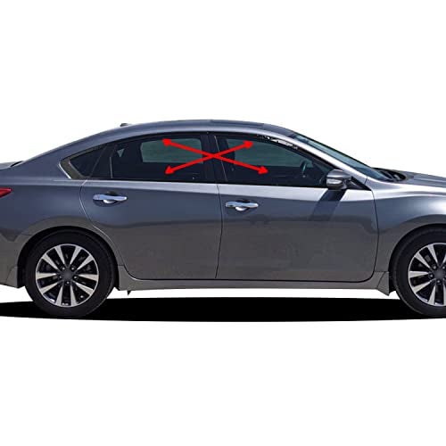 GOMU Window Trim Chrome Delete Blackout Precut Vinyl Wrap Overlay Kit Compatible with Nissan Altima 2013-2018 - Gloss Black - Image 1