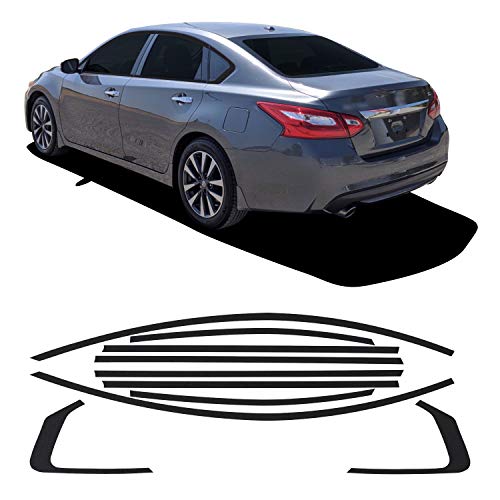 GOMU Window Trim Chrome Delete Blackout Precut Vinyl Wrap Overlay Kit Compatible with Nissan Altima 2013-2018 - Gloss Black - Image 2