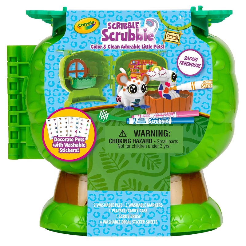 Crayola Scribble Scrubbie Pets Safari Treehouse  Toy Storage Case  Gift for Boys & Girls - Image 2