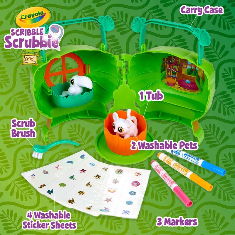 Crayola Scribble Scrubbie Pets Safari Treehouse  Toy Storage Case  Gift for Boys & Girls - Image 3