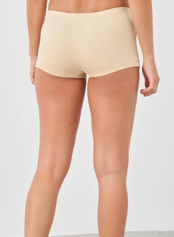 Styli Styli Pack of 4 - Solid Elasticated Waistband Boyshorts