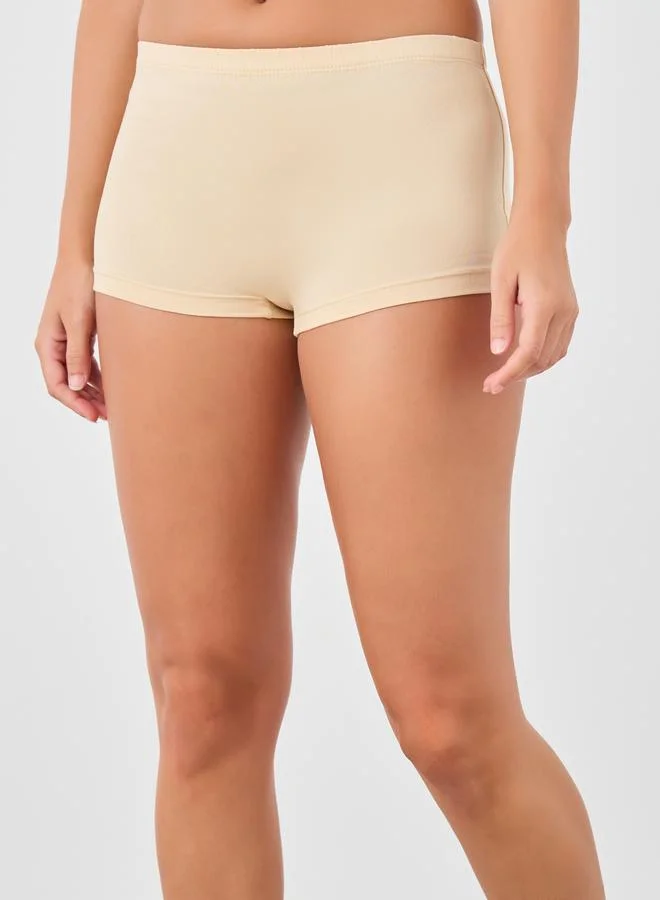 Styli Styli Pack of 4 - Solid Elasticated Waistband Boyshorts