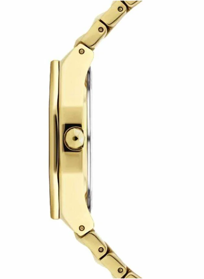 بوليس Police Montaria Women's Analog Quartz Watch with Gold Plated Dial and Gold Plated Stainless Steel Bracelet