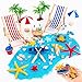 LHSYFBZ 30 Pcs Beach Miniature Dollhouse Decoration Beach Cake Decorations Umbrella Palm Chair Miniature Toys for DIY Garden and Plant Decoration - Image 2