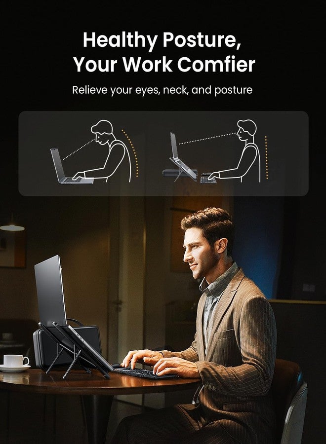 ProtoArc Foldable Keyboard Mouse Combo, XKM01 CaseUp Portable Bluetooth Keyboard and Mouse with Laptop Stand, a Mobile Work Solution for On-The-Go, Compatible with Laptop PC MacBook Windows Mac OS - Image 3