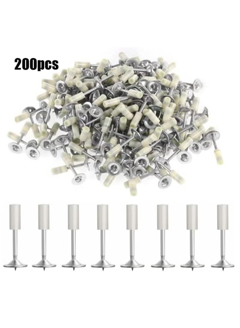 200 pcs Round Nails for Manual Steel Nail Gun, Nails for Wall Fastening Tool, Nail Gun Accessories for Concrete Ceiling， Cable Ducts， Fixed Slotting Device， Repair Tool， Home DIY - Image 1