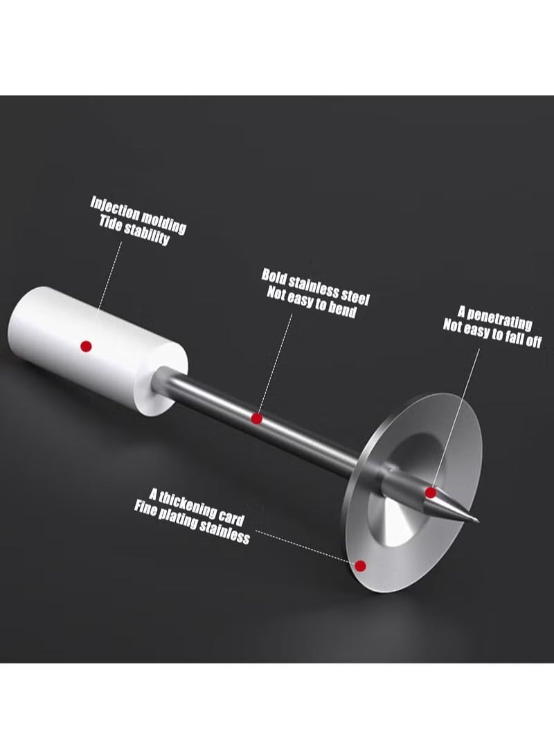 200 pcs Round Nails for Manual Steel Nail Gun, Nails for Wall Fastening Tool, Nail Gun Accessories for Concrete Ceiling， Cable Ducts， Fixed Slotting Device， Repair Tool， Home DIY - Image 3