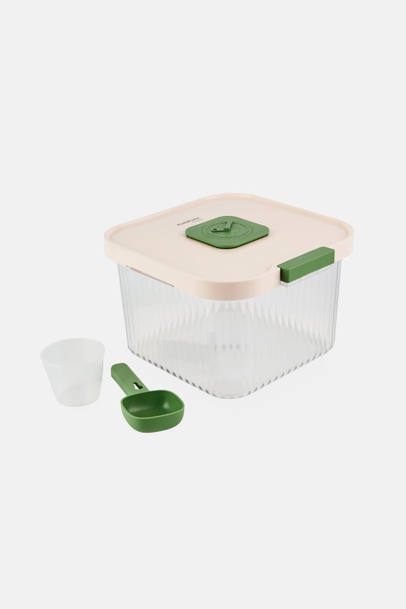 Bebe Home Rice Container 5 Kg With Mini Cup, Green - Image 1