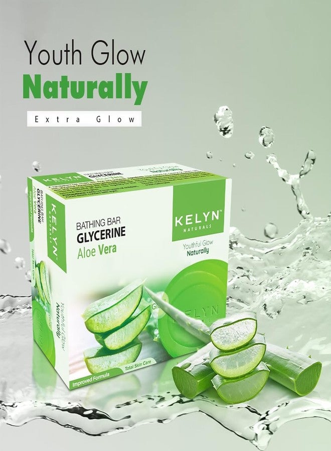 KELYN Natural Bathing Soaps (75 gm each, Pack of 4) | Aloe Vera Bathing Bar | Pure & Gentle Glycerine Soaps for Deep Cleansing, Moisturizing and Naturally Glowing Skin - Image 5