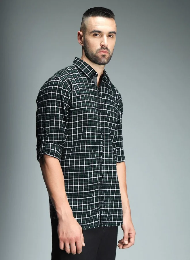هاي ستار Men Green Shirts