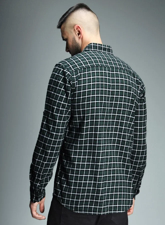 هاي ستار Men Green Shirts