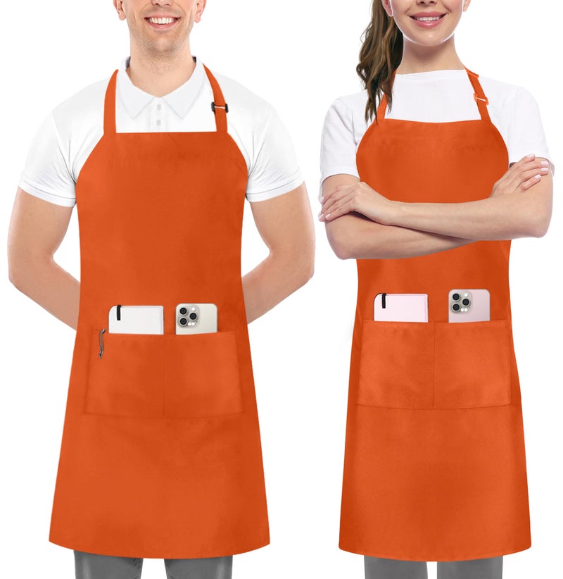 Utopia Kitchen 2 Pack Bib Apron  Adjustable with 2 Pockets  Water and Oil Resistant  Cooking Kitchen Chef Apron for Women Men - Image 1
