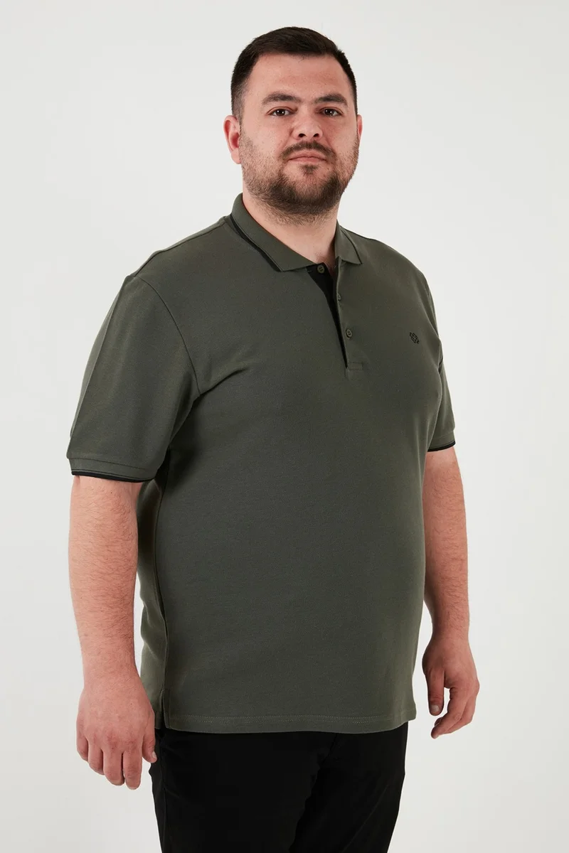 Buratti Large Size Cotton Regular Fit Polo Collar T Shirt Men's Polo Collar T Shirt 5902118B