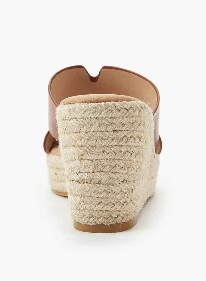 Peppermint Brown Women Wedge Heel Espadrille Sandals for Women | Best Price UAE