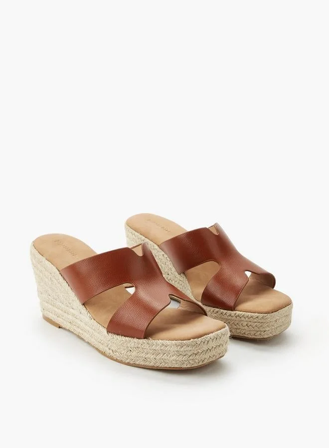 Peppermint Brown Women Wedge Heel Espadrille Sandals for Women | Best Price UAE