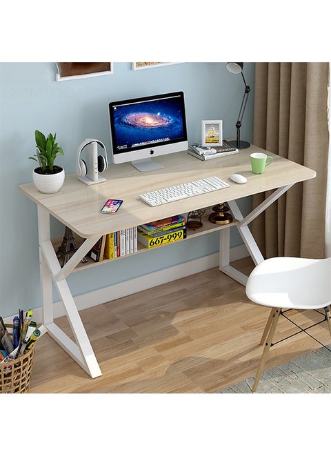 Computer Desk Home Office Computer Desk Writing Study Desk Gaming Desk Simple Laptop Table Large Corner Table with Bookshelf & Storage Sheves