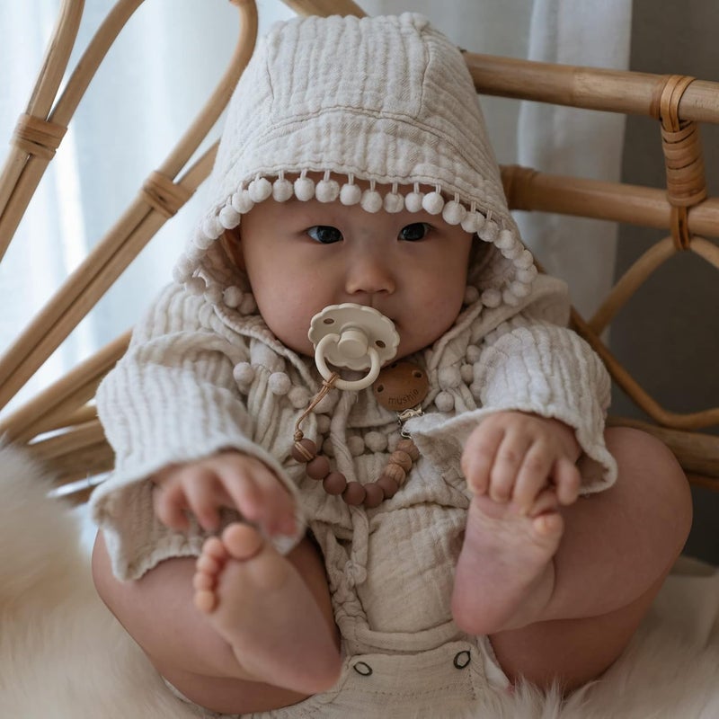 FRIGG لهاية FRIGG Daisy SilkySoft سيليكون للأطفال مصنوعة في الدنمارك خالية من BPA قطن حلوى الرمل 06 أشهر - Image 5
