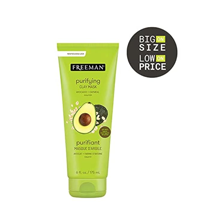 Freeman Feeling Beautiful Facial Clay Masque Avocado & Oatmeal 6 oz - Image 4