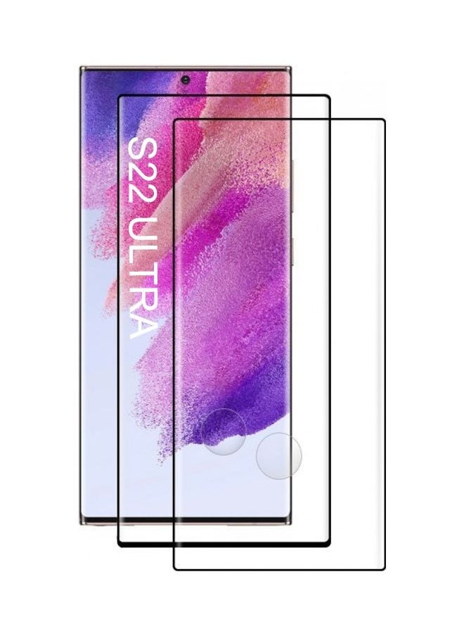 Houmt 2 Pack Tempered Glass Screen Protector For Samsung Galaxy S22 Ultra 5G 2022  - Image 1