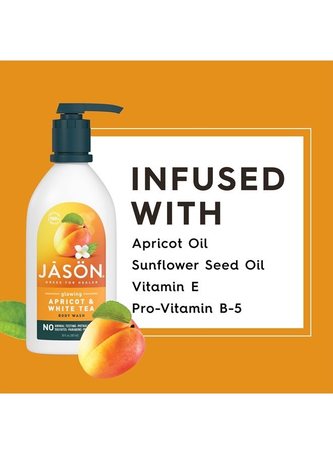 Jason Apricot and White Tea Glowing Body Wash, For a Gentle Feeling Clean, 30 Fluid Ounces - Image 4