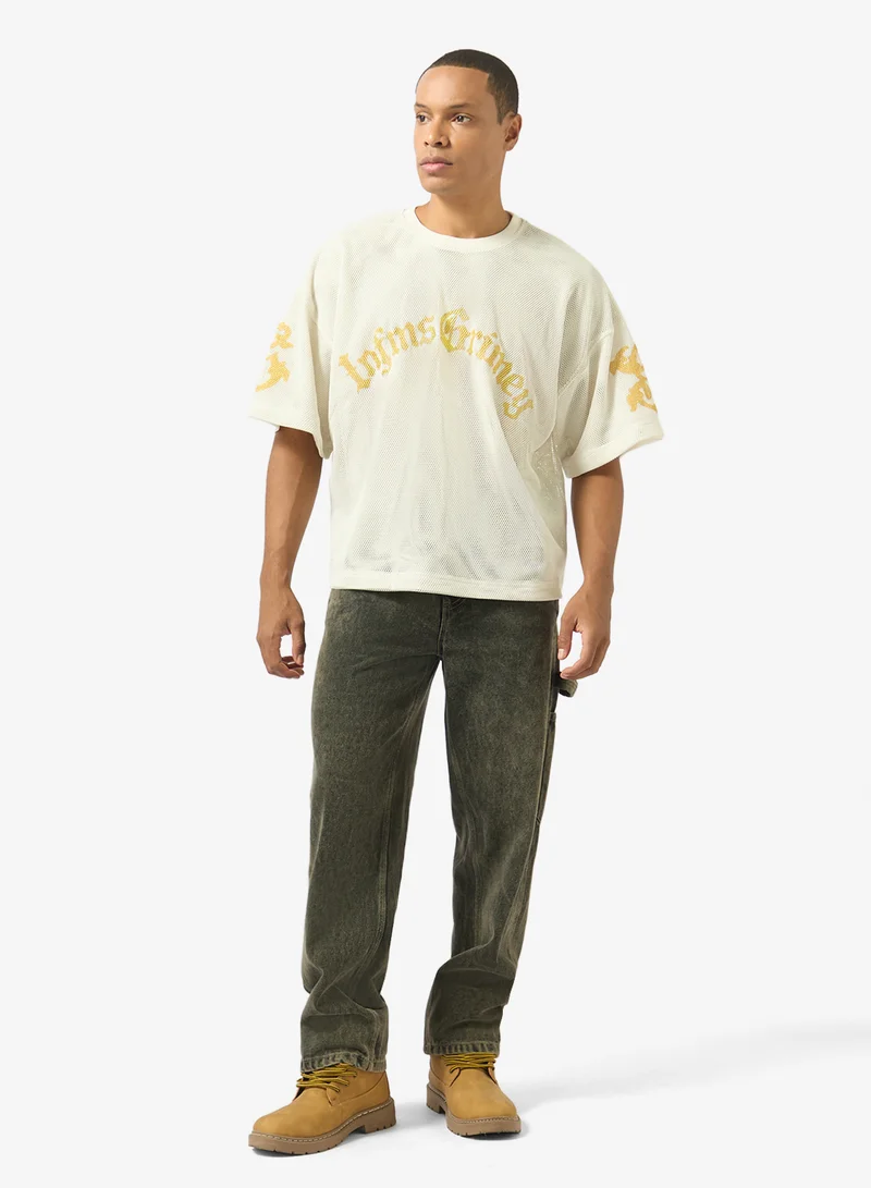 Grimey  Chief Watcher Mesh Boxy T-Shirt for Men | Best Price UAE