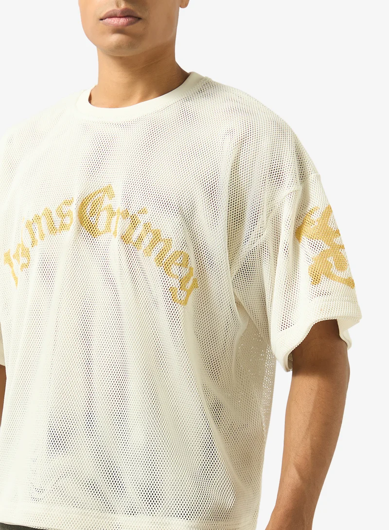 Grimey  Chief Watcher Mesh Boxy T-Shirt for Men | Best Price UAE