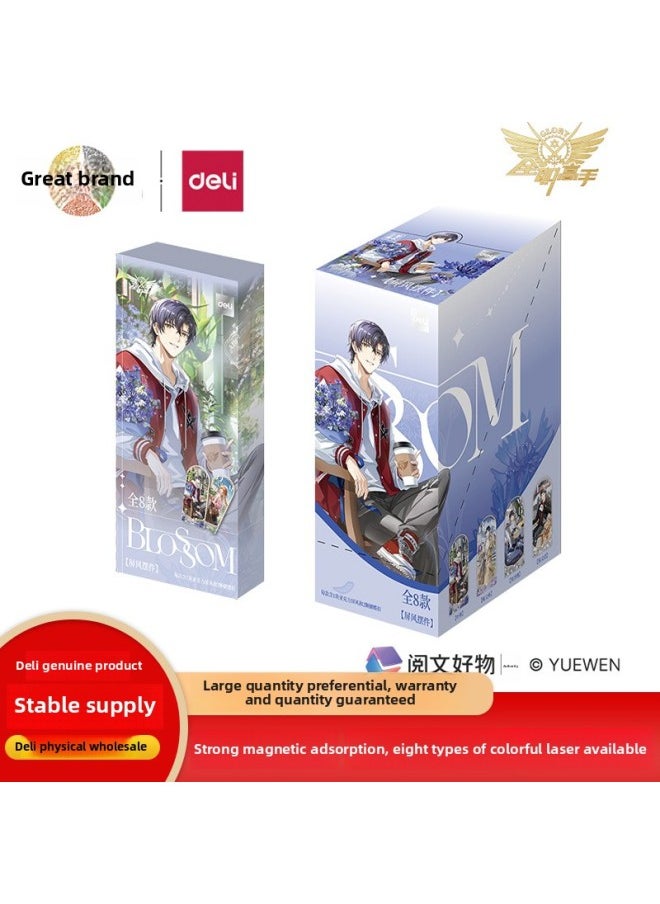 Deli QZ606 Full-time Master Cartoon Screen Ornaments Strong Magnetic Linkable Laser Acrylic Figure Screen-Color:Deli Qz606 Full-time Master Screen Ornaments (mixed) (piece)  - Image 2