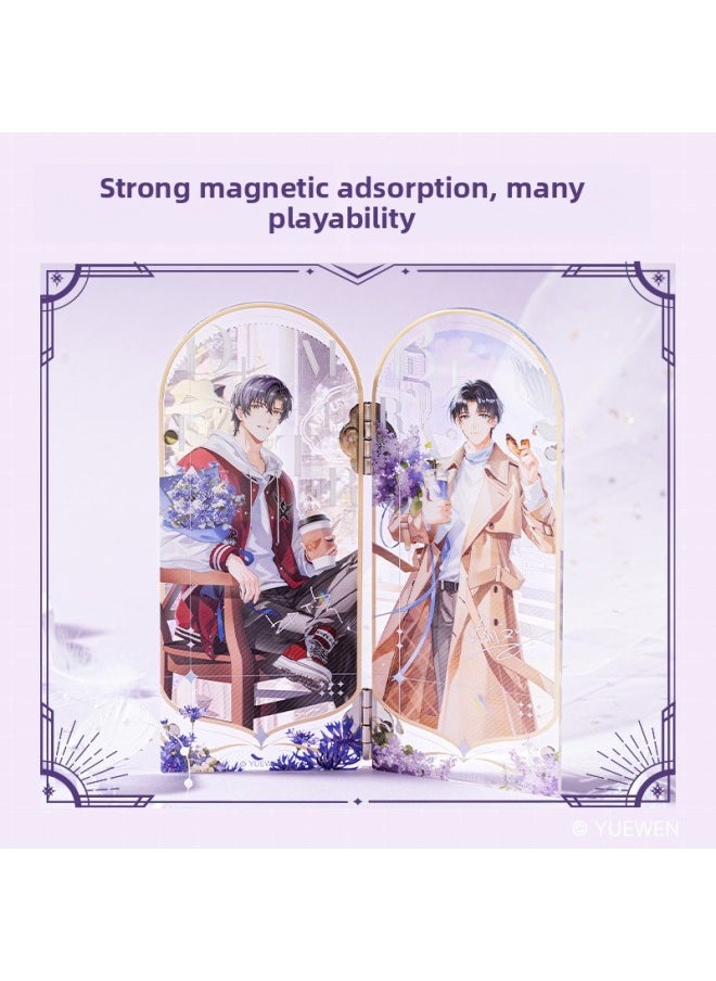 Deli QZ606 Full-time Master Cartoon Screen Ornaments Strong Magnetic Linkable Laser Acrylic Figure Screen-Color:Deli Qz606 Full-time Master Screen Ornaments (mixed) (piece)  - Image 3