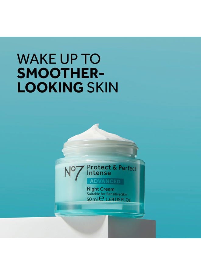 No7 Protect & Perfect Anti Aging Skincare Set - Includes SPF 30 Daytime Face Cream, Hydrating Shea Butter Night Cream & Hyaluronic Acid Face Serum (3 Piece Kit) - Image 5