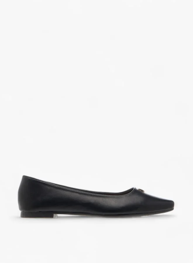Flora Bella By Shoexpress Women Logo Detail Slip-On Ballerina Shoes