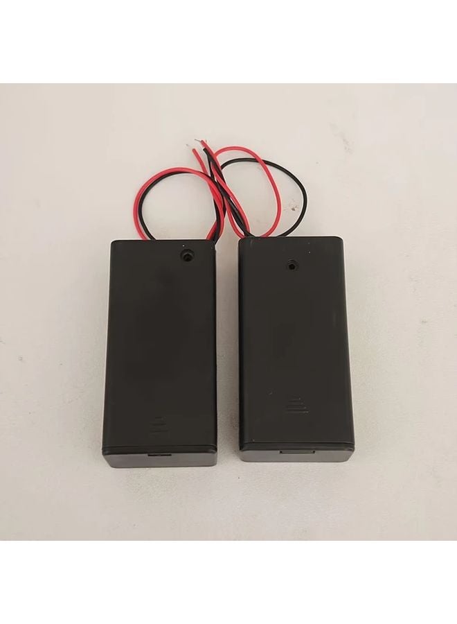 2PCS Battery Box Set With Lid And Wires 9V Battery Storage Holder For Home Use - Image 1