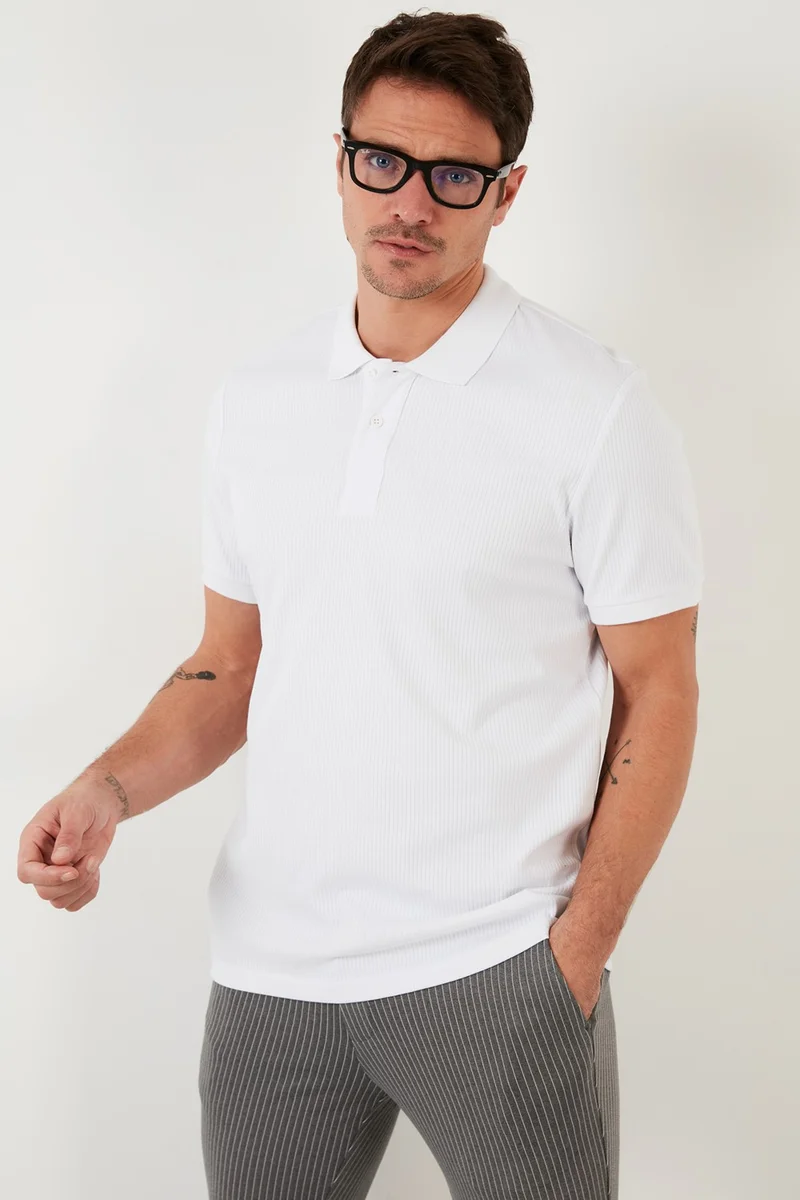 Buratti Cotton Slim Fit Buttoned Polo T Shirt Men's Polo 5902281