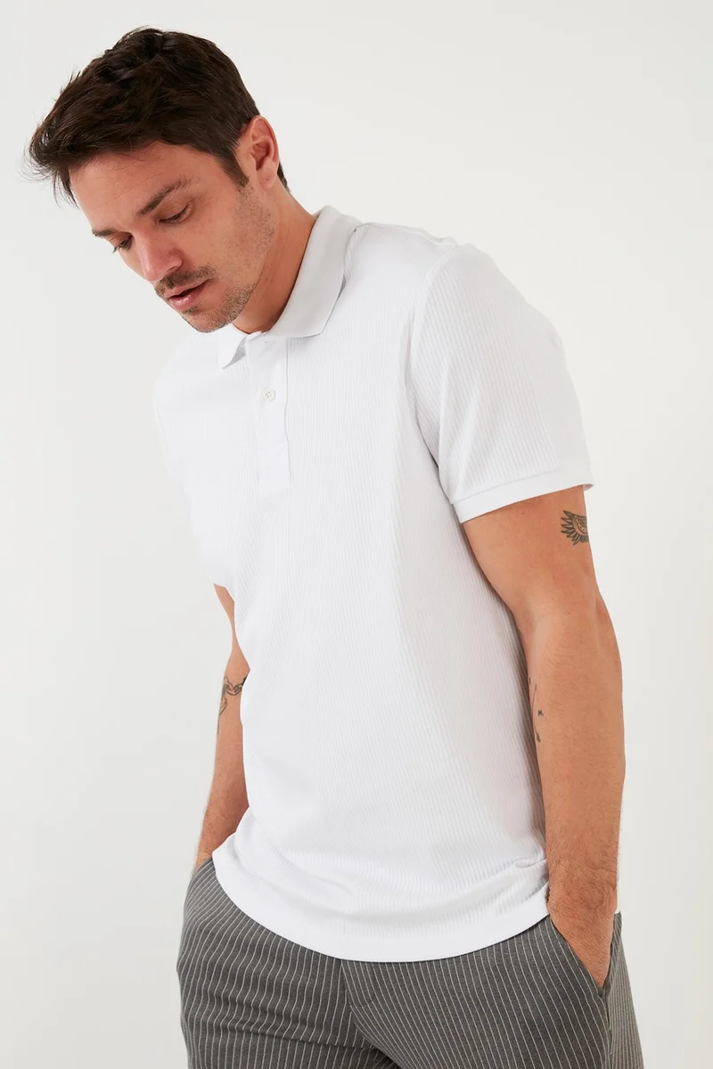 Buratti Cotton Slim Fit Buttoned Polo T Shirt Men's Polo 5902281