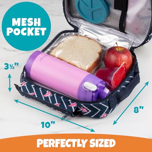 Bentology Insulated Lunch Box w Snack Pocket and Water Bottle Holder - Boys Girls and Kid's Lunchbox Tote Keeps Food Hotter or Colder Longer - Bag Fits Most Bento Boxes and Containers - Image 4