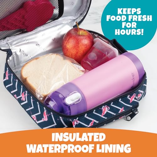 Bentology Insulated Lunch Box w Snack Pocket and Water Bottle Holder - Boys Girls and Kid's Lunchbox Tote Keeps Food Hotter or Colder Longer - Bag Fits Most Bento Boxes and Containers - Image 2